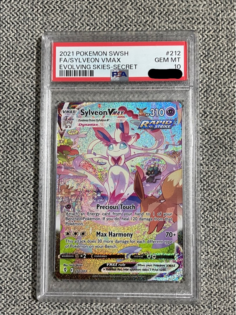 Sylveon Vmax PSA 10 Evolving Skies Alternate Art, Hobbies & Toys