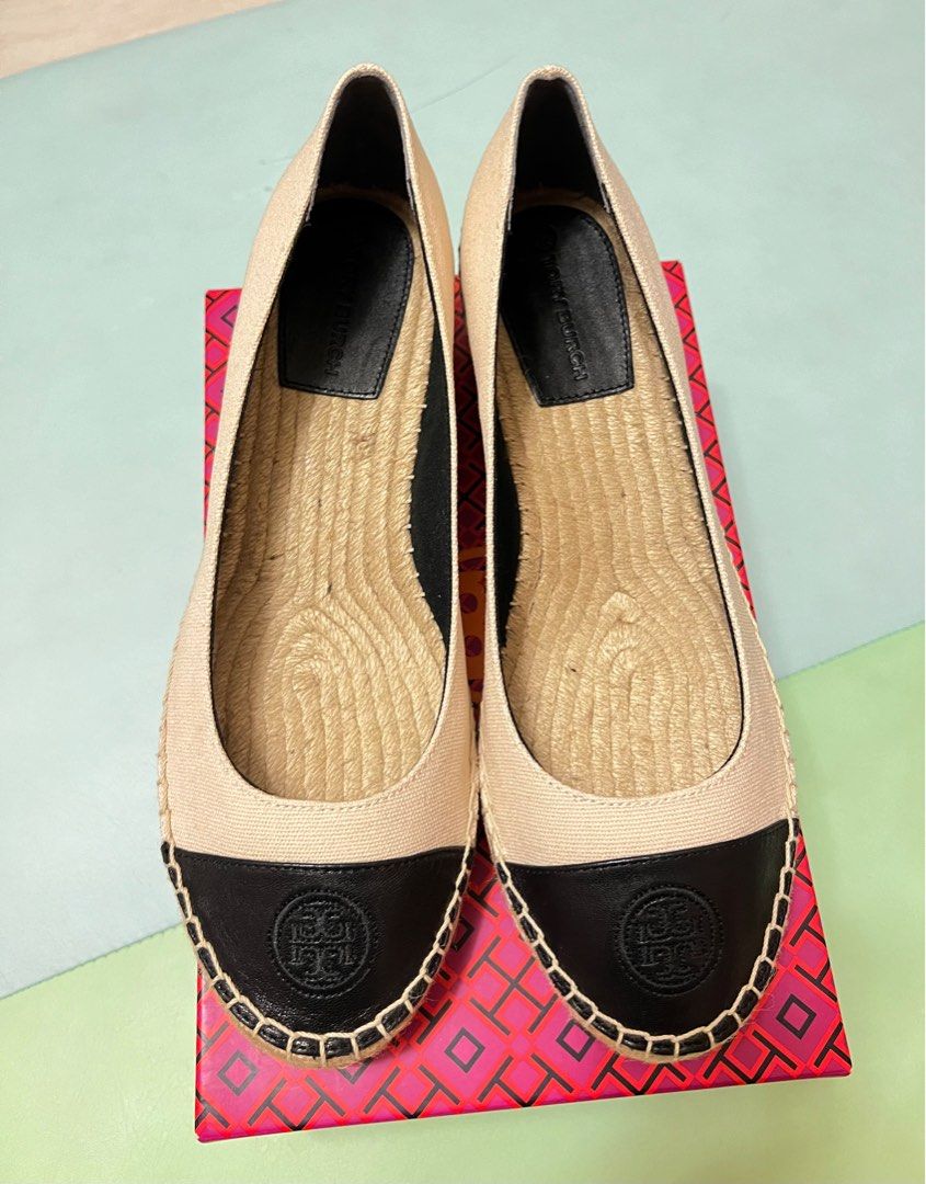 Tory burch color block espadrille wedge deals
