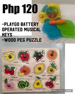 Toys for infant Playgo Montessori wood puzzle