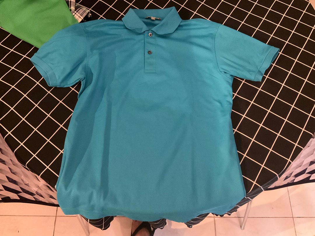 Preowned Uniqlo Sports Polo Shirt AQUA BLUE Size M REGULAR FIT, Men's ...