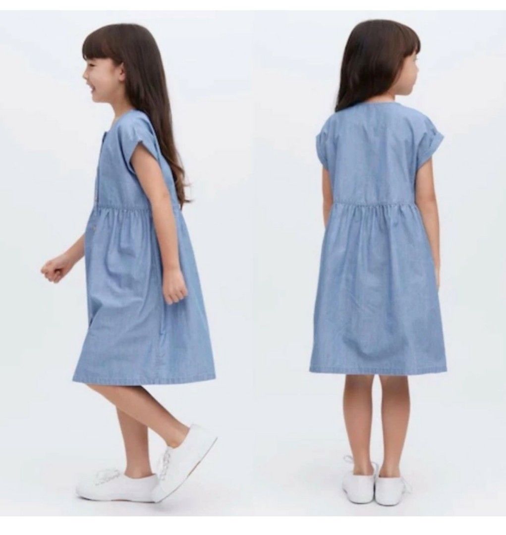 Uniqlo kids denim dress anak, Bayi Anak, Baju Anak Perempuan, - Main Image
