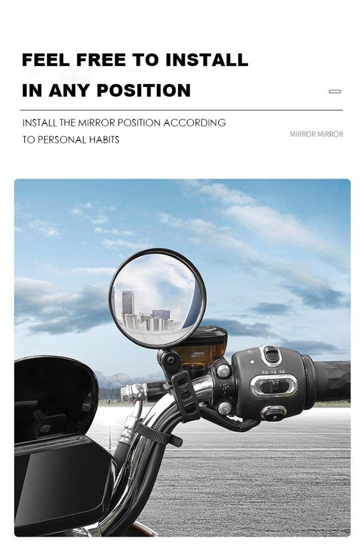 Universal Bicycle Rearview Mirror Adjustable Rotate Wide Angle Cycling Handlebar Rear View Mirrors for MTB Road Bike Accessories Sports Equipment PMDs E Scooters E Bikes Other PMDs Parts on Carousell