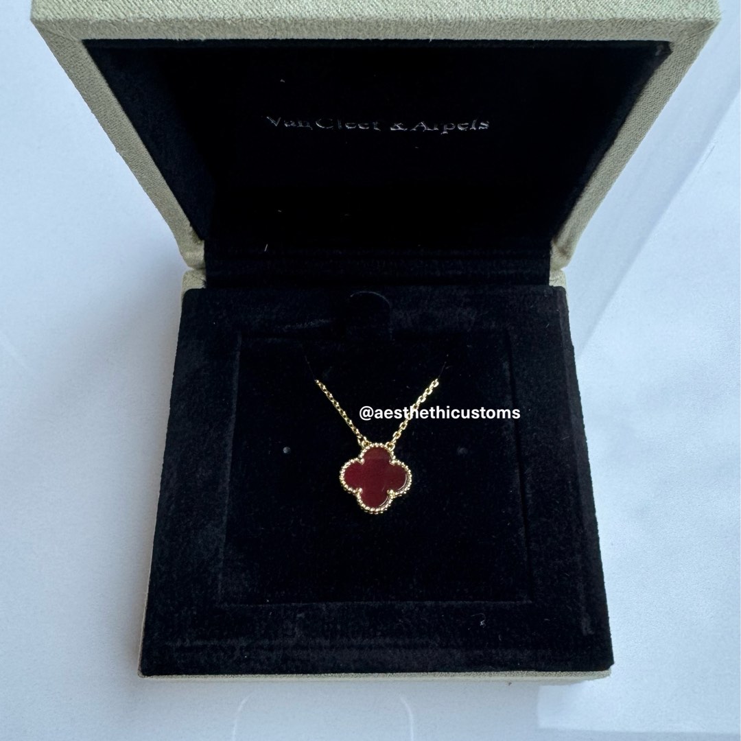 Vintage alhambra pink gold necklace Van Cleef & Arpels Red in Pink gold -  41852428