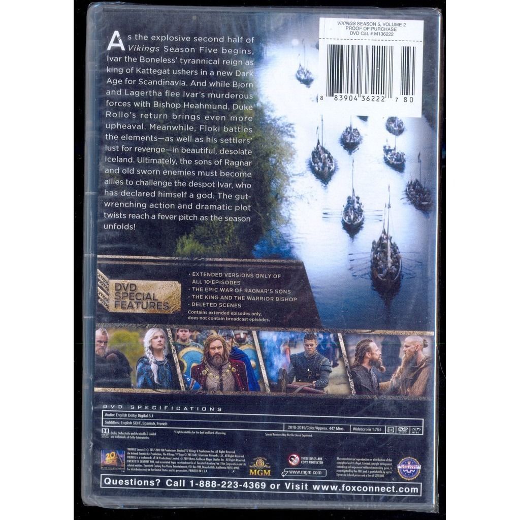 thumbnail image 2 of Vikings: Season 5 - Volume 2 [New Blu-ray] - MGM, Region A, Free Shipping 2 of 5