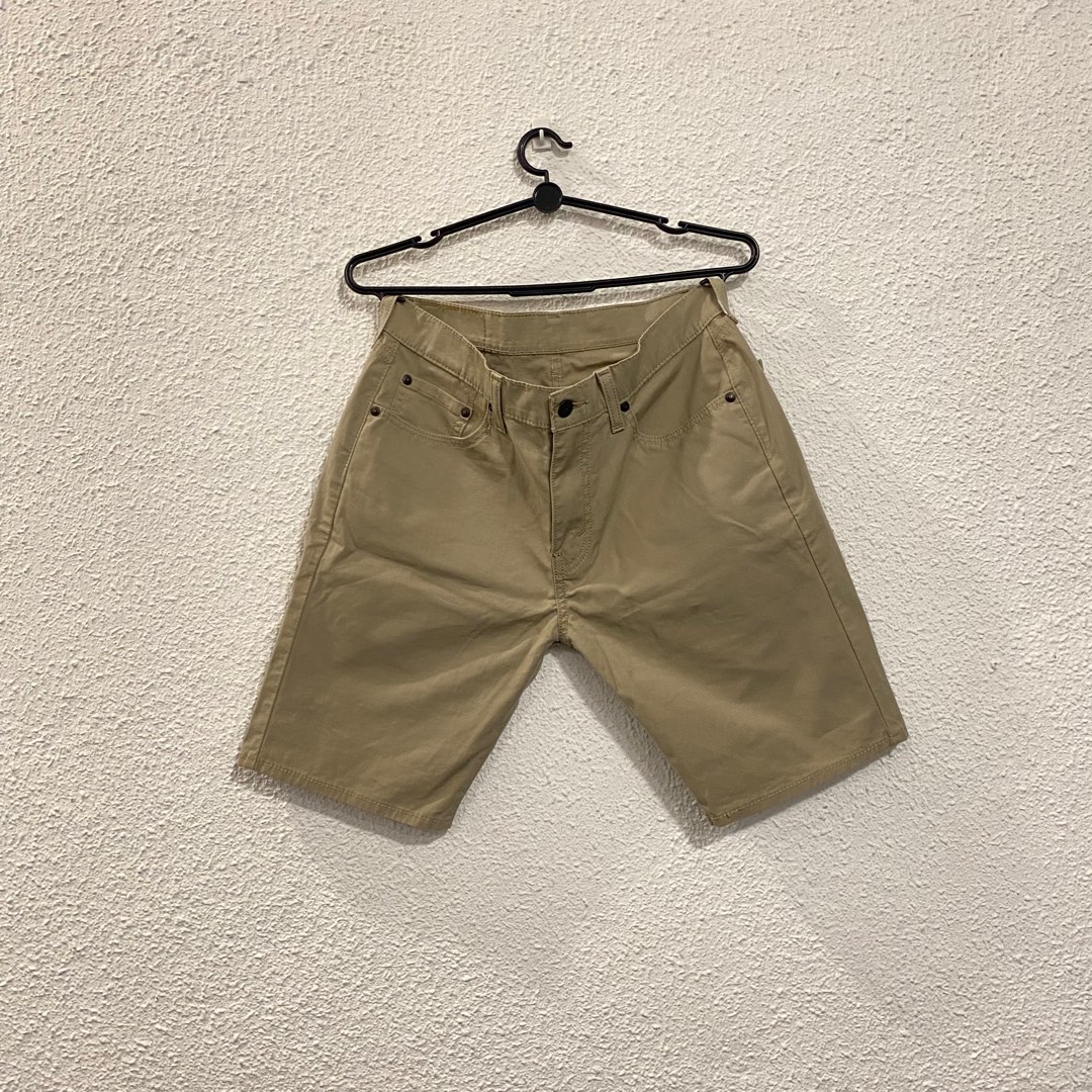 Vintage Levi s 505 Cut Off Denim Beige Shorts Men s Fashion