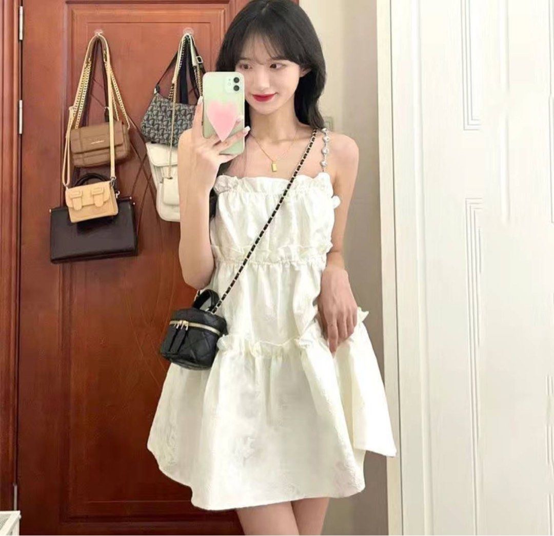 white elegant Dress Women s Fashion Dresses Sets Dresses on