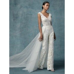 White evening wear jumpsuits sale