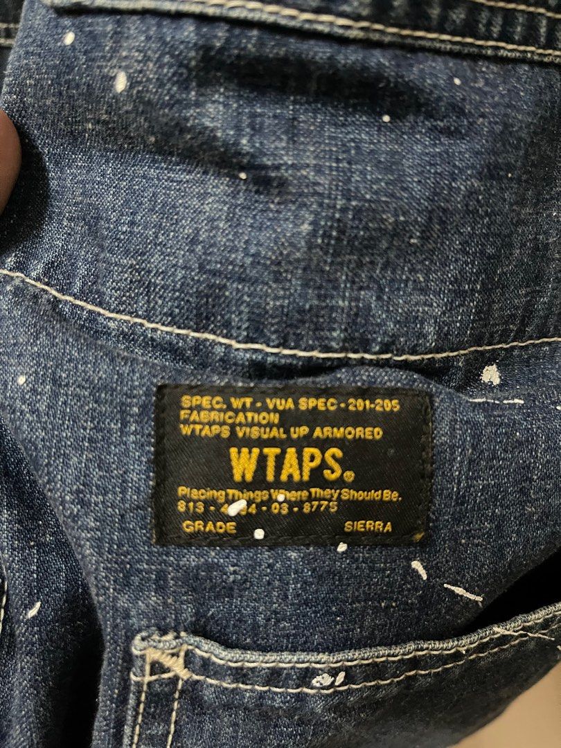 Wtaps （分類：外套及戶外衣服）位於 Hong Kong。 由 jackal0404 提交（商品編號 1279628339，圖片 3）。簡介： Wtaps 鐵道牛仔外套 細碼 少著 長73闊50。
