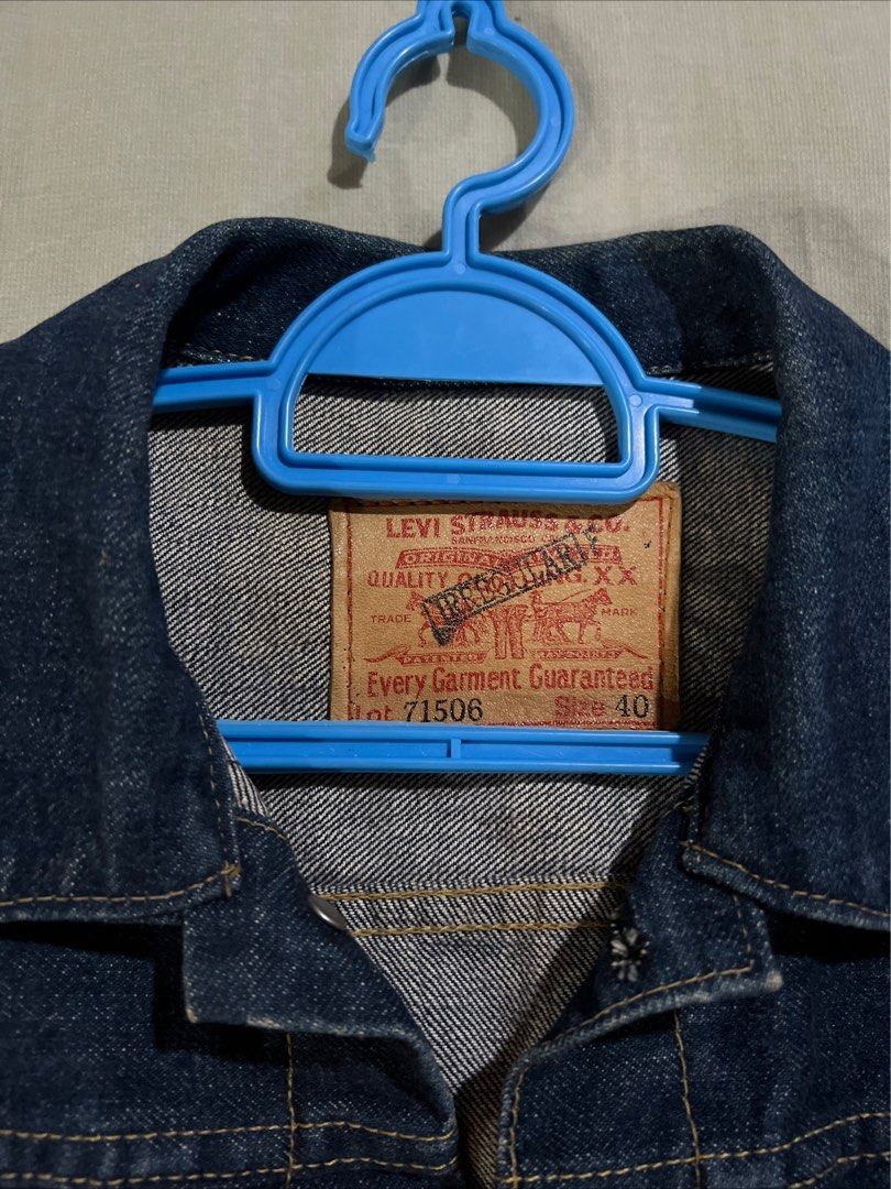 90'S Levi's 71506-0316 denim jacket, made in the USA, men's size M, vintage cotton blue type Vintage Second Hand