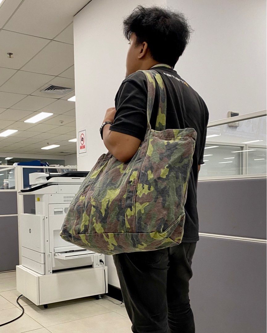 Camouflage tote bag zara sales