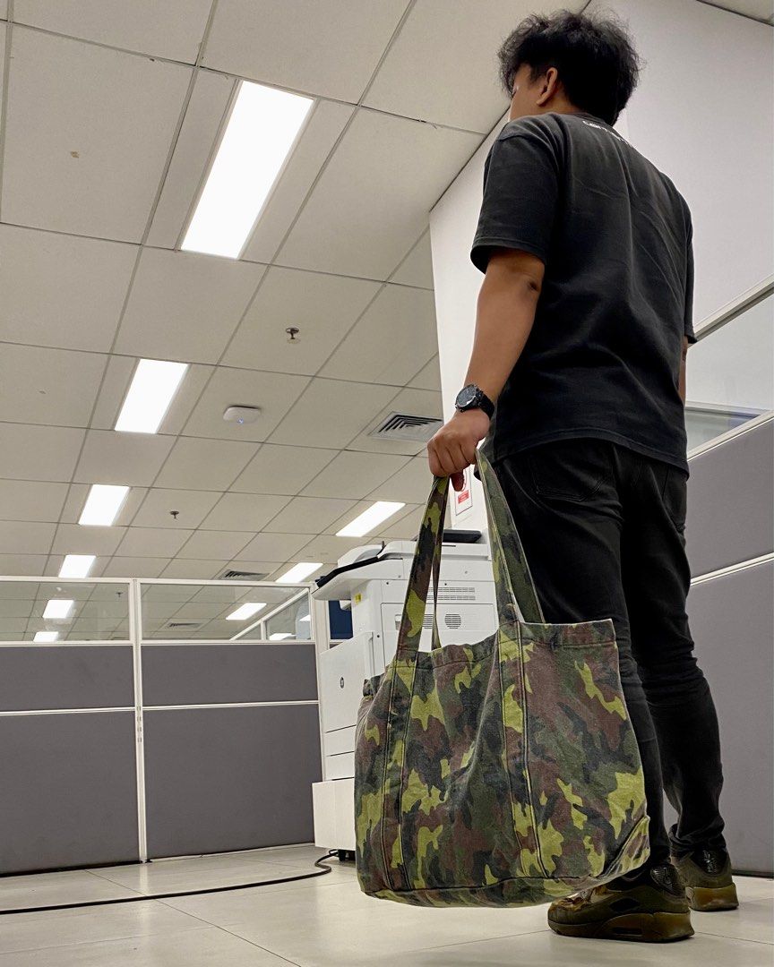 Zara Canvas Camo Tote Bag