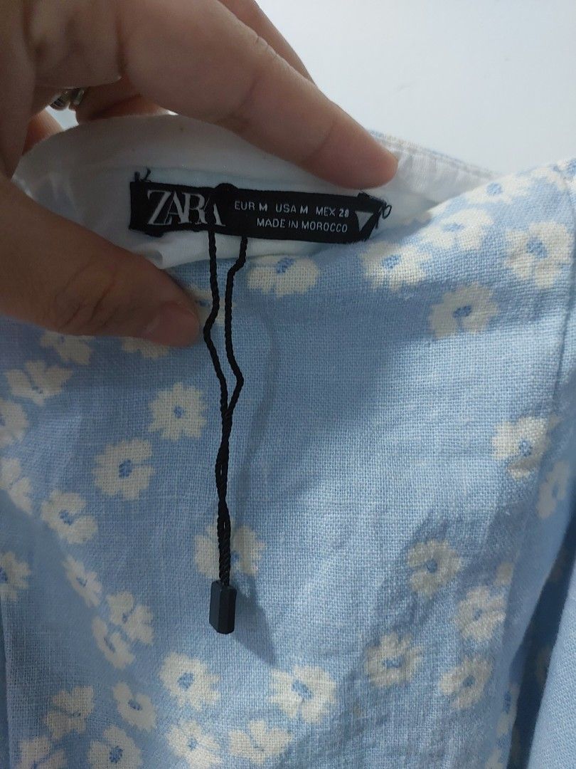 sale at 600 !!!Zara floral linen mini dress, Women's Fashion, Dresses ...