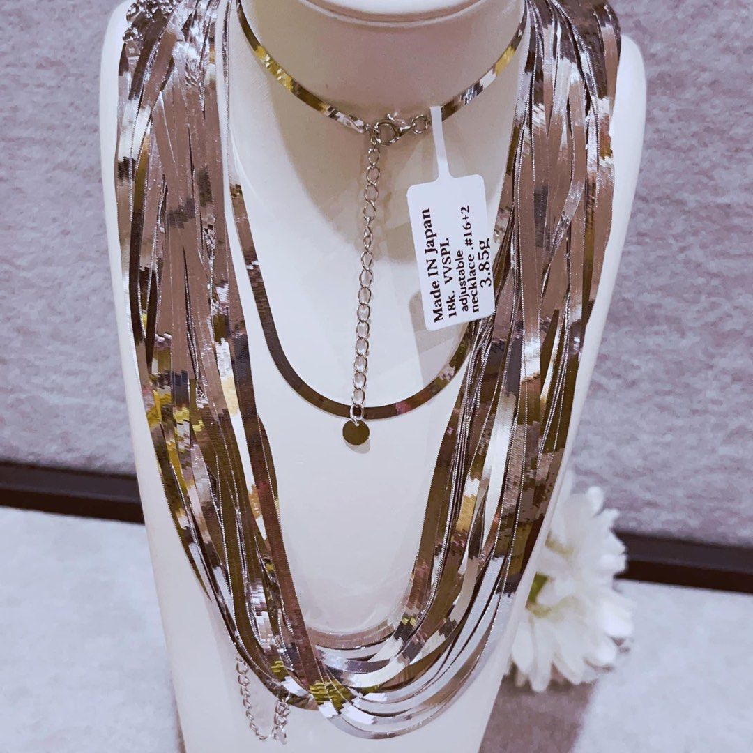 Gold Flat Herringbone Necklace – Shop Marlowe Street