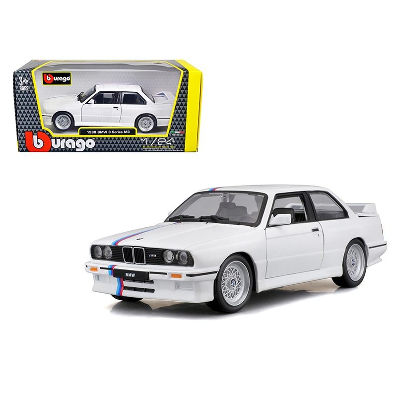 1988 BMW 3 Series M3 E30 White 1/24 Diecast Model Car by Bburago