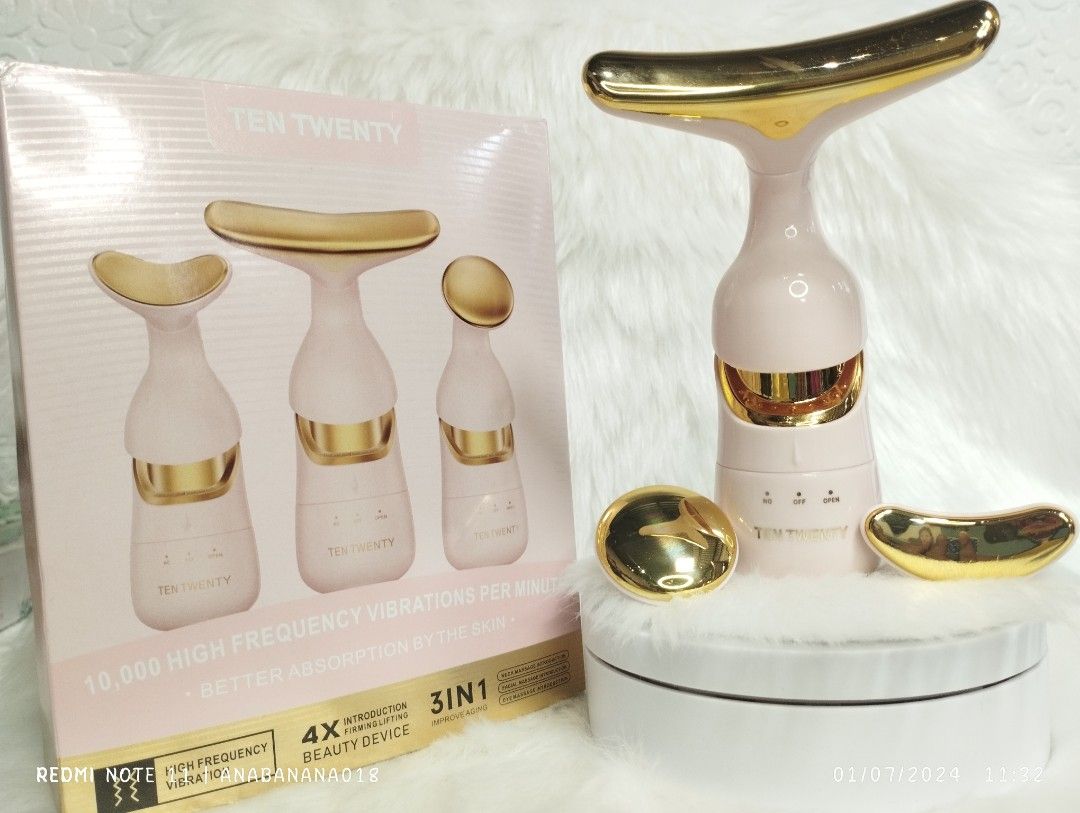 3 In 1 Electric Face Massager (Category: Face Care) located in Caloocan City. Submitted by Trendy_Sulit_Deals (Listing ID 1279872866, Image 2). Description: Check out New 2024 3 In 1 Electric Face Massager Face Face Cream Introducer Neck Face Eye Massager V Face Lift.