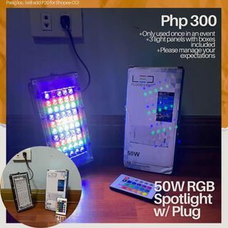 3 RGB Spotlights with Plug for 300