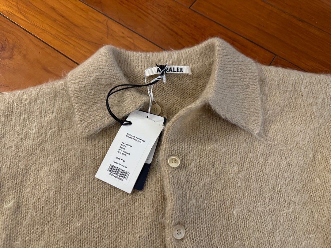 全新品 現貨 AURALEE BRUSHED SUPER KID MOHAIR KNIT 質感毛衣 size:4