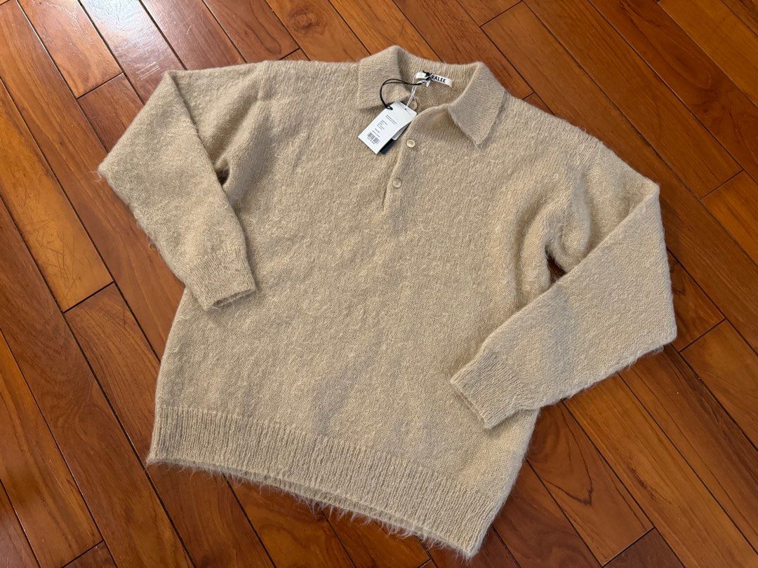 全新品 現貨 AURALEE BRUSHED SUPER KID MOHAIR KNIT 質感毛衣 size:4