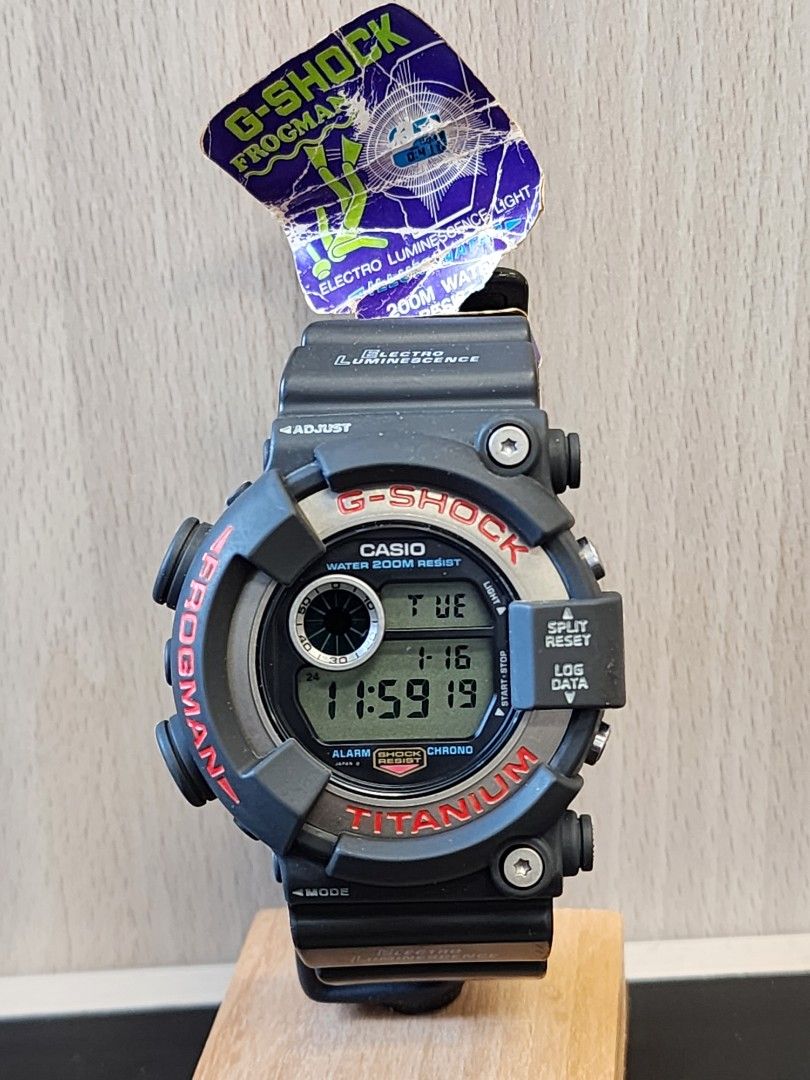 二手Casio G-Shock Frogman DW-8200-1A 蛙人gshock, 男裝, 手錶及配件