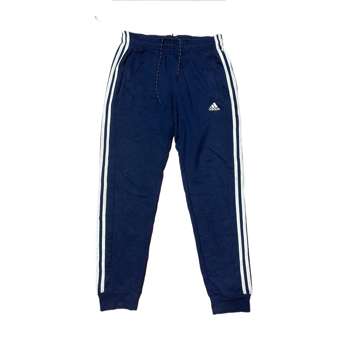 Adidas Navy Blue Jogging pants, Men's Fashion, Bottoms, Joggers on Carousell