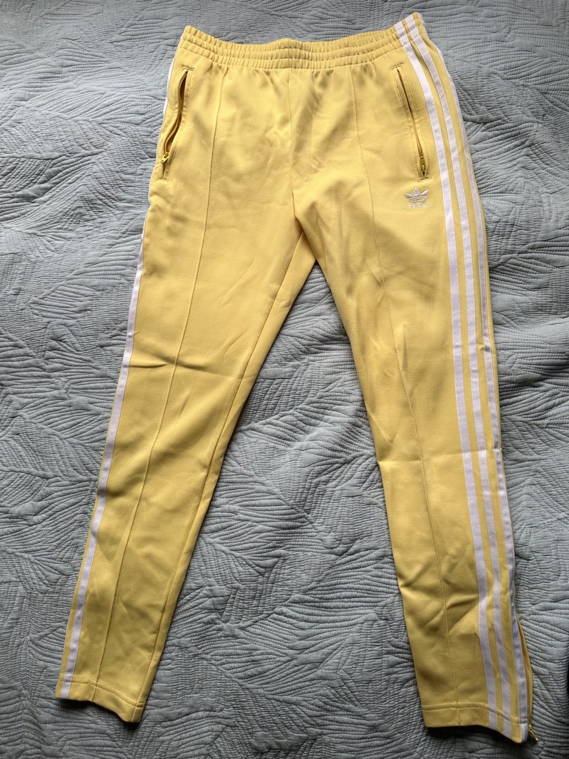 Adidas yellow sweatpants discount