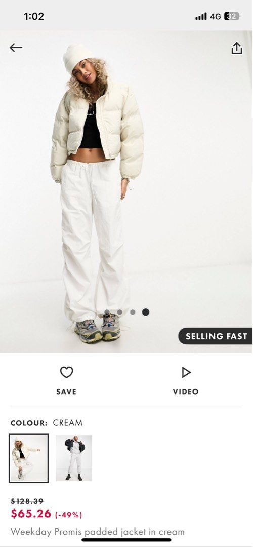 Weekday padded jacket store