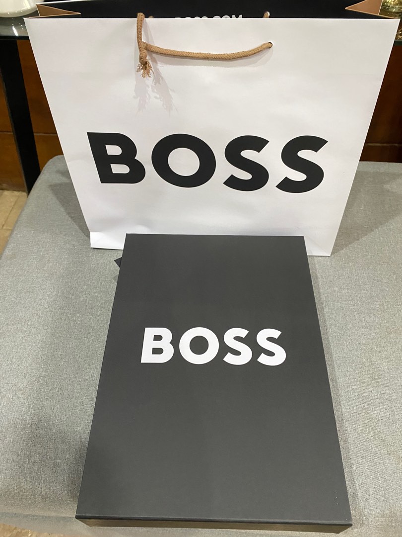 AUTH BOSS BOX & PAPERBAG SET, Luxury, Apparel on Carousell