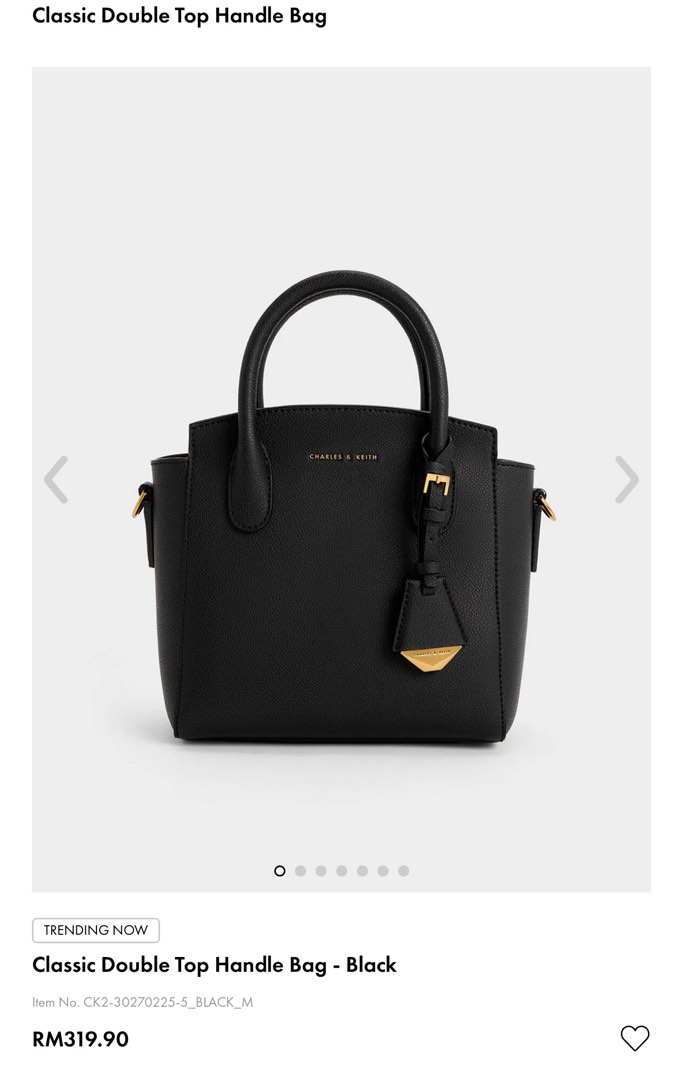 Classic top handle best sale bag charles and keith