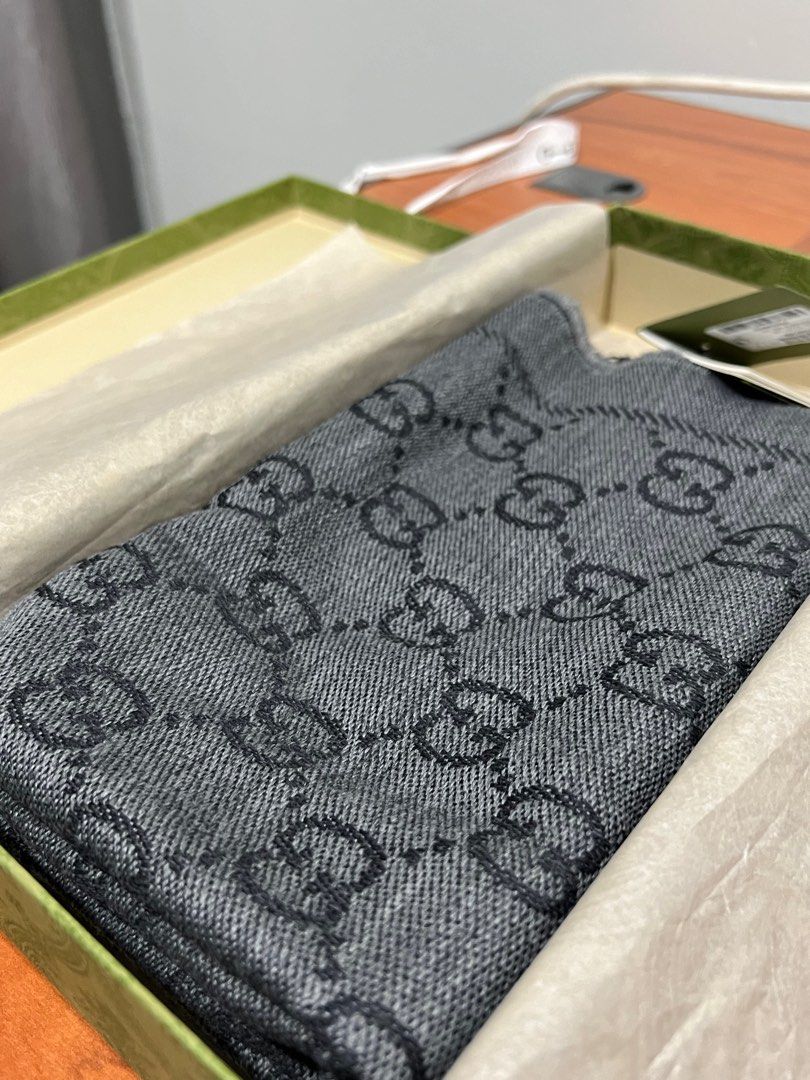GUCCI + NET SUSTAIN Sten reversible fringed organic wool-jacquard scarf