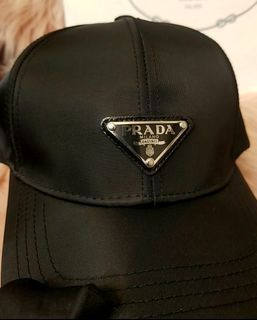 Authentic Prada Silk Front Logo Baseball Cap (adjustable size)