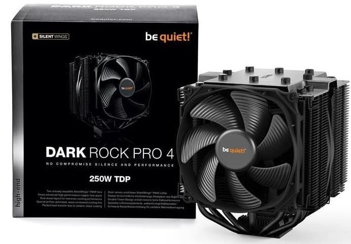 be quiet! Dark Rock Pro 4 250W TDP CPU Cooler (Category: Computer Parts) located in Makati City. Submitted by dfbreyes (Listing ID 1279912256, Image 1). Description: Includes Two Silent Wings PWM Fans | Intel 1700 1200 2066 1150 1151 1155 2011 Square ILM | AMD4 AMD5 | Black | BK022 brand new / never used / still in box https://www.bequiet.com/en/cpucooler/1378.