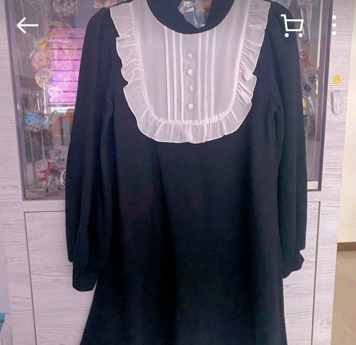 Black and white sweater dress chic Jirai Kei Women s Fashion