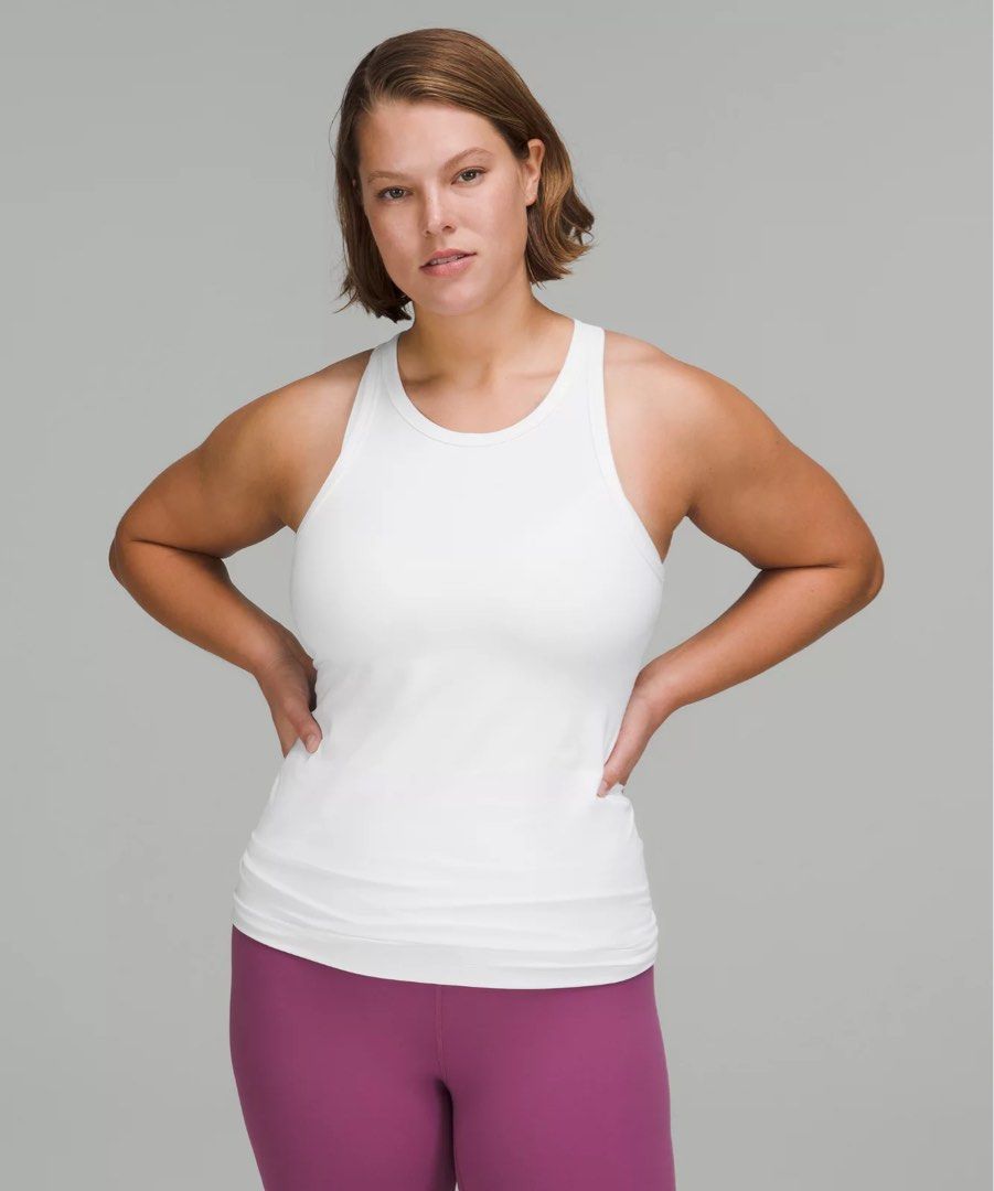 BNWT Align™ Hip-Length Racerback Tank Top in White (Size: US 4), Women's  Fashion, Activewear on Carousell