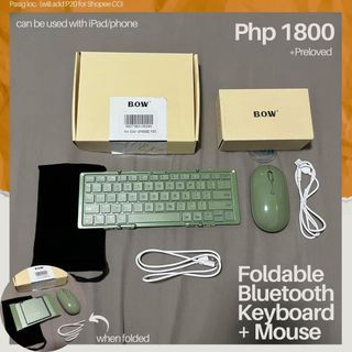 BOW Foldable Wireless Keyboard (Green)