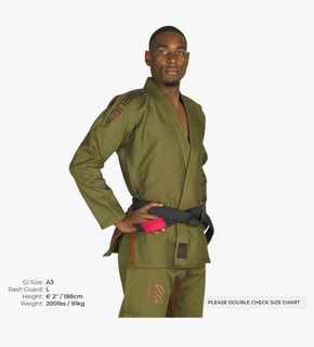 BRAND NEW BJJ GI army green A3 size (SRP  ₱4500)
