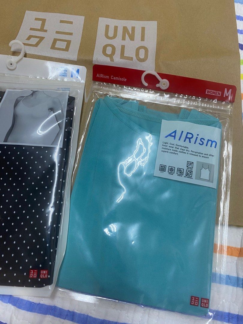 Brand New sealed 2 Packs UNIQLO Airism Camisole ALL RM59 only, Women's  Fashion, Tops, Other Tops on Carousell