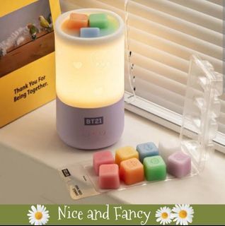 BT21 Cube Candle Warmer LED Mood  Lamp