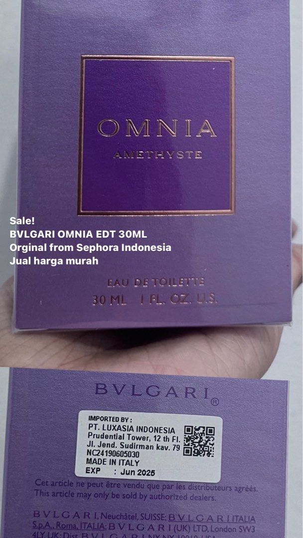 Bvlgari Omnia Amethyste 30ml Kesehatan Kecantikan Parfum Kuku