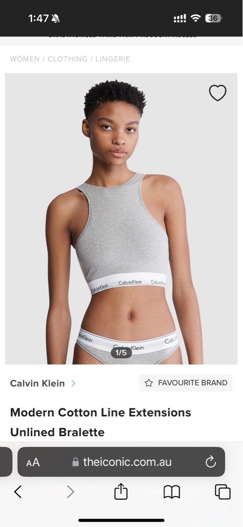 Calvin klein unlined bralette white cheap