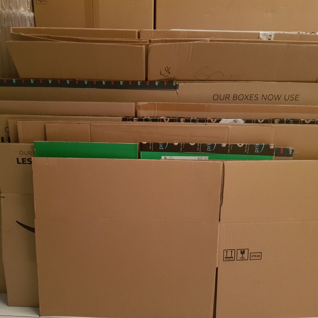 Carton box cardboard brown move house pack, Furniture & Home Living ...