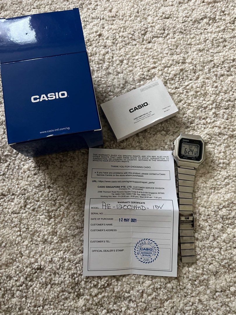Casio watch on sale original box