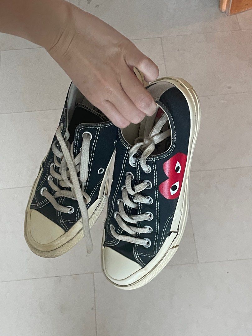 CDG COMME DES GARCONS PLAY Converse Big Heart Low Top Sneakers