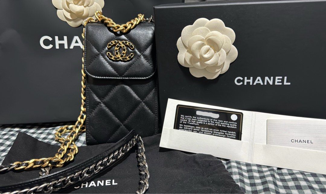 Chanel 19 iPhone bag