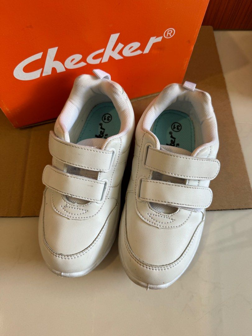 Checker kid White school shoes size31
