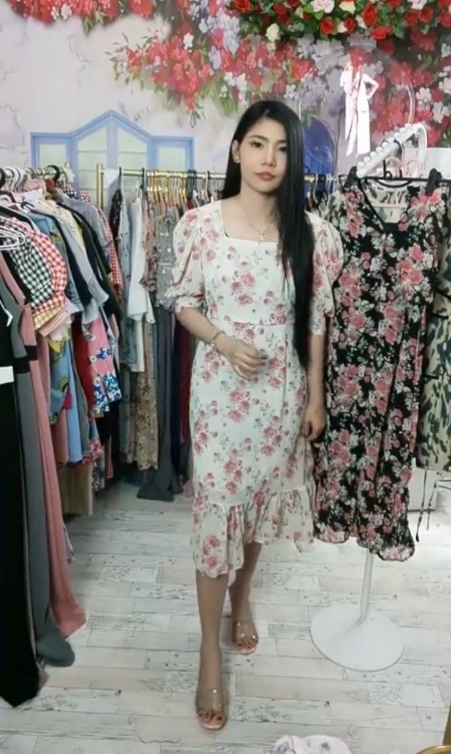 Chiffon Floral Print Dress Women s Fashion Dresses Sets