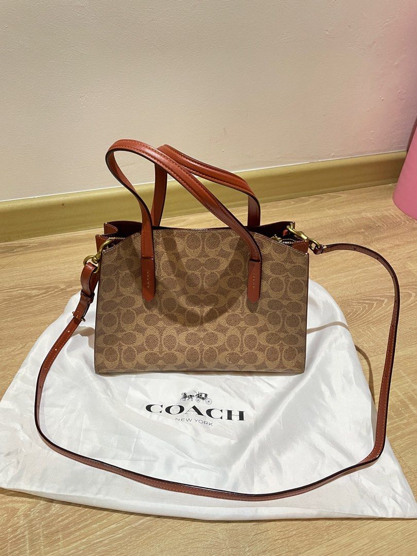 Coach charlie signature canvas carryall tote outlet