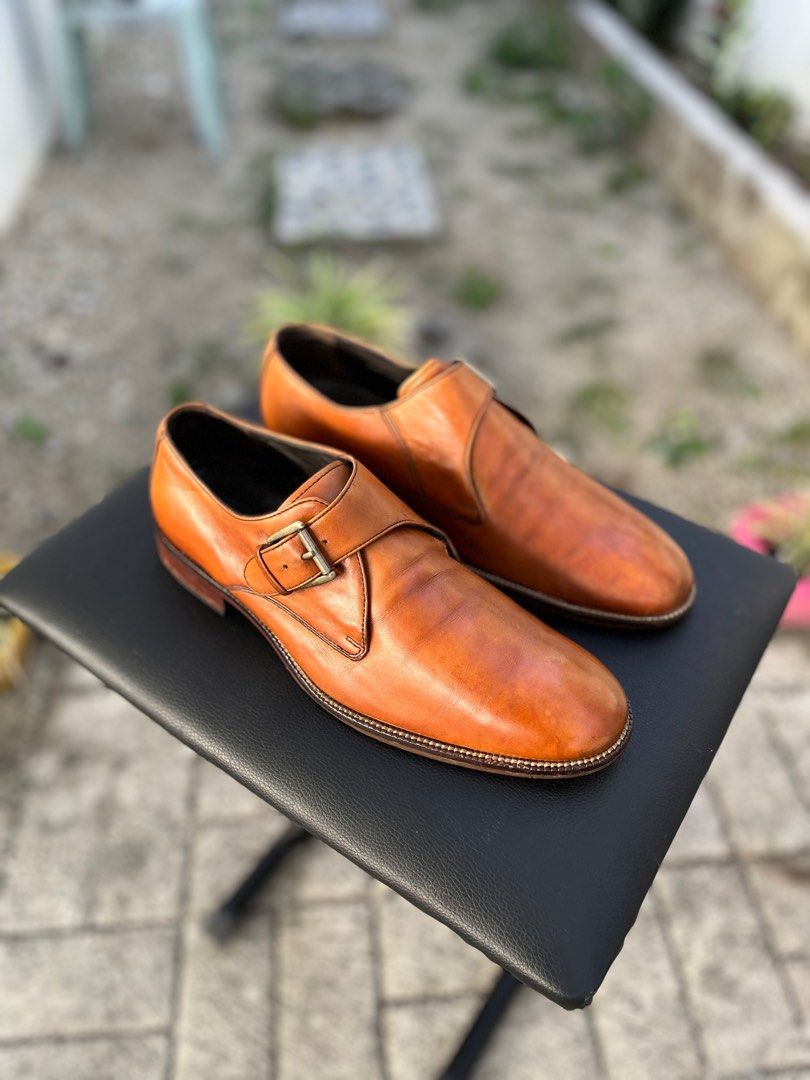 Cole haan monk strap british tan top