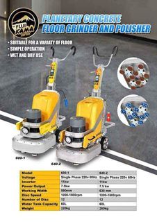 Concrete Floor Grinder and Polisher with free blades
