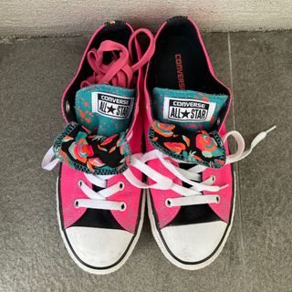 Converse double tongue black best sale