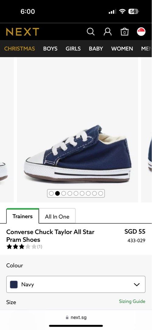 Next girls converse on sale